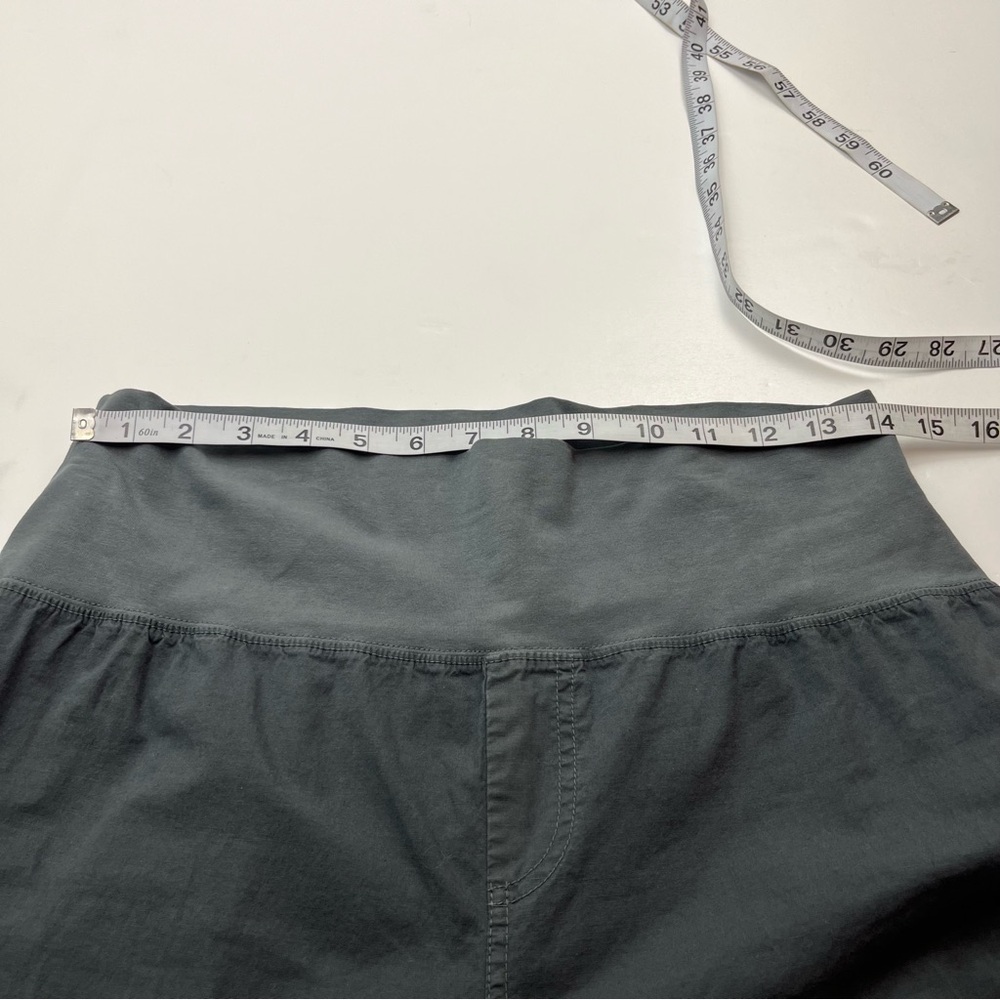 Wearables Womens Grey Gray Ruched Crop Pants Size Large Pull On Stretch Cotton - Picture 5 of 11